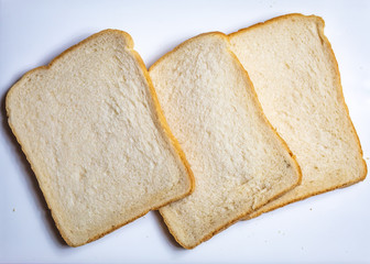 three slices of bread