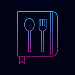 Spoon with a fork nolan icon. Simple thin line, outline vector of kitchen icons for ui and ux, website or mobile application