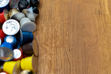 colorful coffee capsules