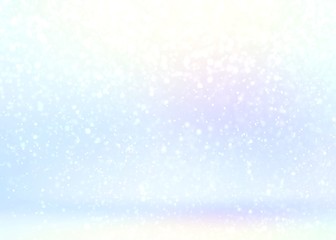Snowfall 3d background. Light subtle texture. Cool winter illustration. White blue bright gradient. Pure fresh clear texture.