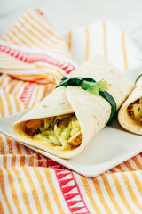 Chicken Wraps With Mango Chutney And Cucumber
