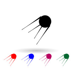 First satellite multi color icon. Simple glyph, flat vector of russia icons for ui and ux, website or mobile application