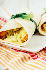 Chicken Wraps With Mango Chutney And Cucumber