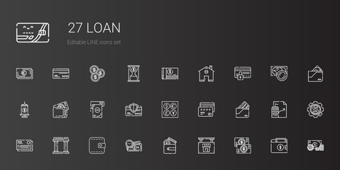 loan icons set