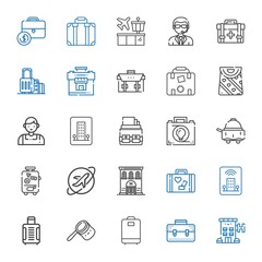 suitcase icons set