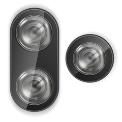 Realistic Lens Camera. Smartphone Lens Camera. Vector.