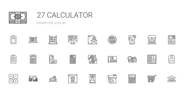 calculator icons set