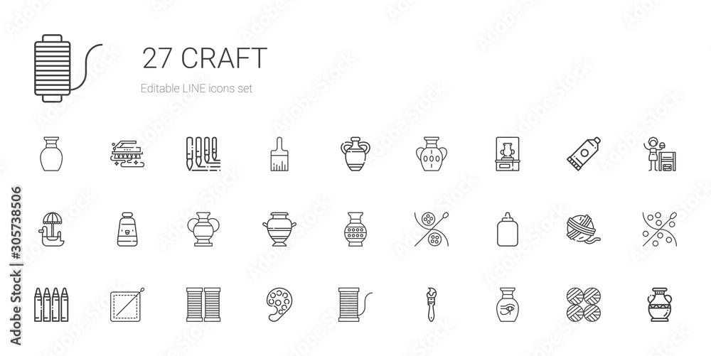 Wall mural craft icons set