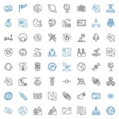earth icons set
