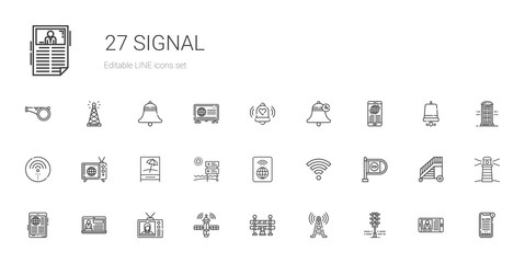 signal icons set