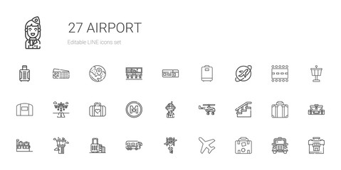 Fototapeta na wymiar airport icons set