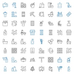 wash icons set