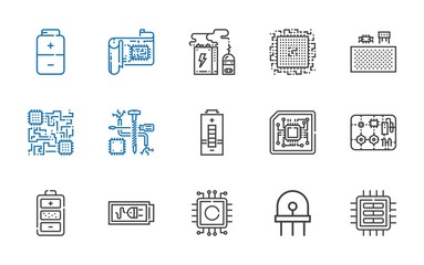 Fototapeta premium component icons set