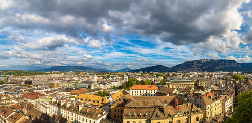 Fototapeta premium Panoramic view of Geneva