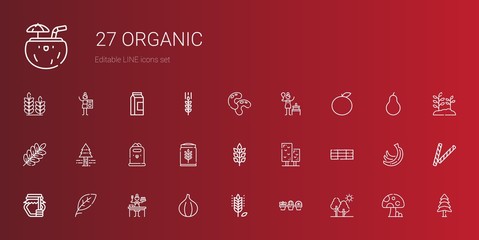 organic icons set