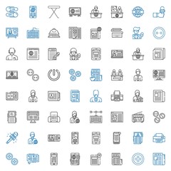 press icons set