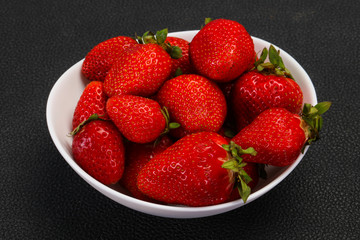 Sweet strawberry in the bowl