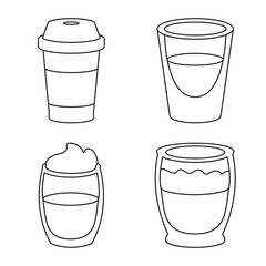Vector illustration of cafe and house icon. Set of cafe and restaurant stock symbol for web.