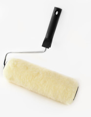 Paint roller on white background