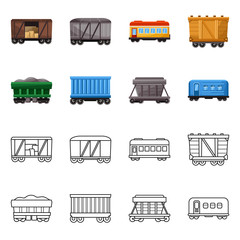 Vector design of logistics and industrial icon. Collection of logistics and transport stock symbol for web.