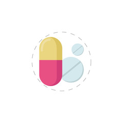 Medical Drugs colorful vector flat icon