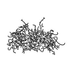 Vector illustration of waste and material logo. Web element of waste and sugarcane stock vector illustration.