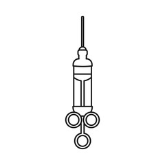 Isolated object of syringe and tool logo. Graphic of syringe and needle stock symbol for web.