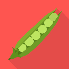Isolated object of pod and peas icon. Web element of pod and legume stock vector illustration.