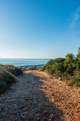 The sea in the Sierra de Irta in Alcocebre