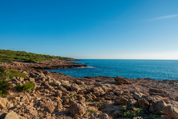 The sea in the Sierra de Irta in Alcocebre