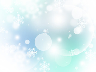 Fototapeta na wymiar Christmas blue background with snowflakes