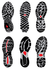 prints of shoes vector illustration