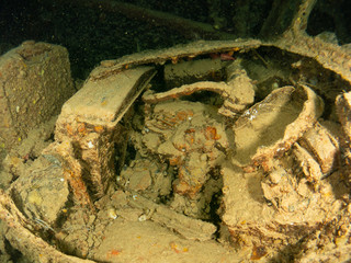 Thistlegorm ship sunk in World War II in the Red Sea