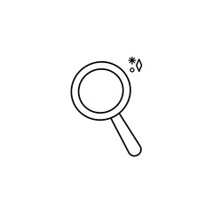magnifying glass line style icon