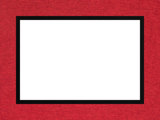 Black and red textured rectangular frame for creating images with blank space.