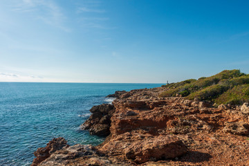 The sea in the Sierra de Irta in Alcocebre