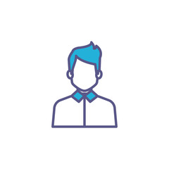 business man fill style icon
