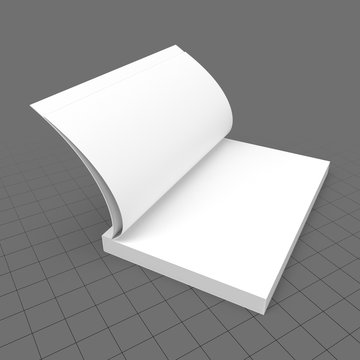 Open softcover book