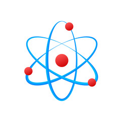 Atom icon vector, atom symbols on white background.