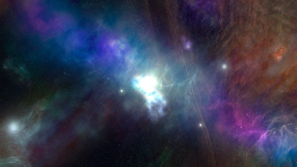 Abstract galaxy and nebula illustration