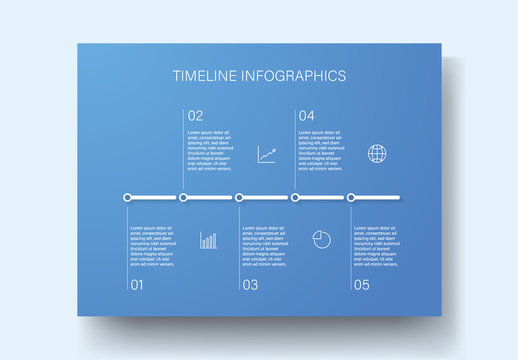 Blue Timeline Infographic Layout