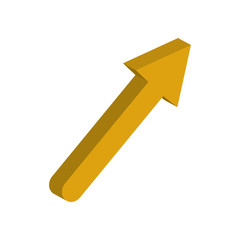 arrow up 3d style icon
