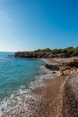 The sea in the Sierra de Irta in Alcocebre