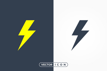 Shape Flash Icon. Thunderbolt Lightning Power Energy Electricity symbol. Flat Vector Design