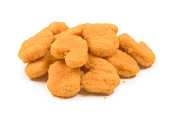 Nuggets isolated on a white background.