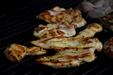 meat on the grill