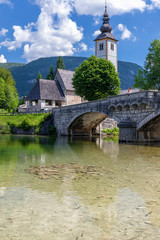 Lake Bohinj in Triglav national park, Slovenia