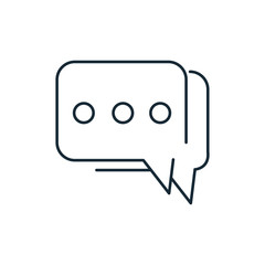 talking speech bubbles line style icon