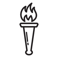 Torch Icon Vector Simple Design