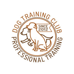 Dog training center icon
